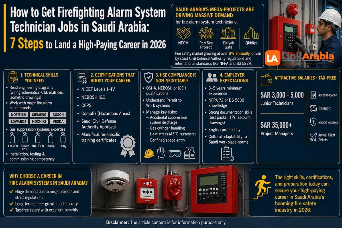 How to Get Firefighting Alarm System Technician Jobs in Saudi Arabia: 7 Steps to Land a High-Paying Career in 2026