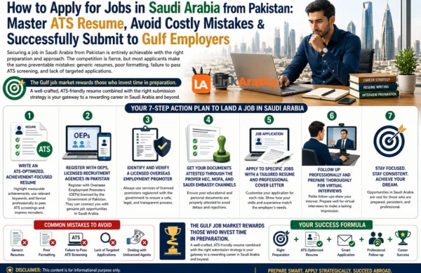 how to apply for jobs in Saudi Arabia from Pakistan