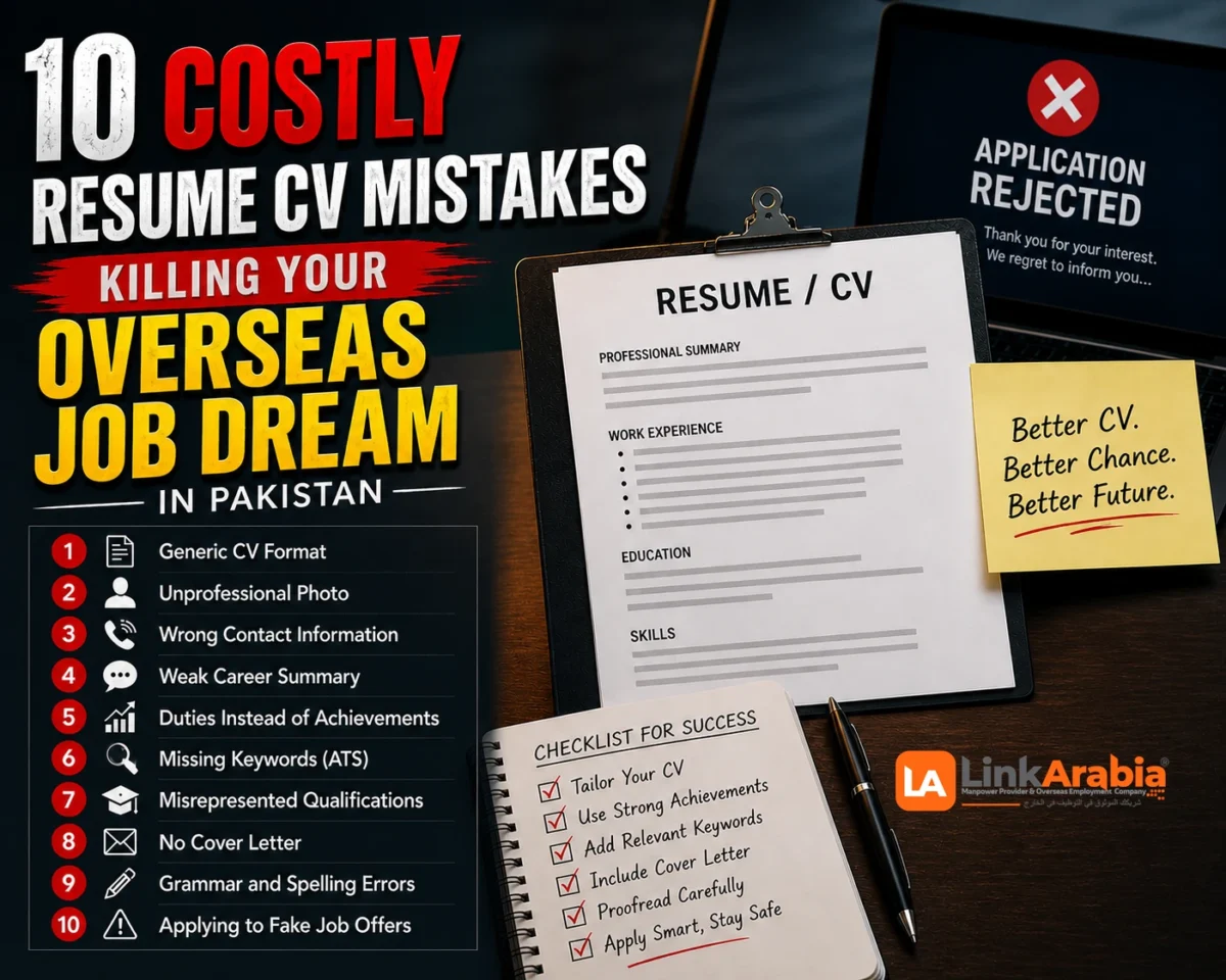 resume CV mistakes overseas jobs Pakistan
